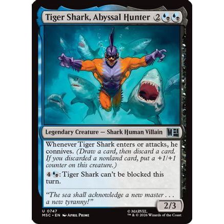 Tiger Shark, Abyssal Hunter (MSC-747) - Commander: Marvel Super Heroes Foil