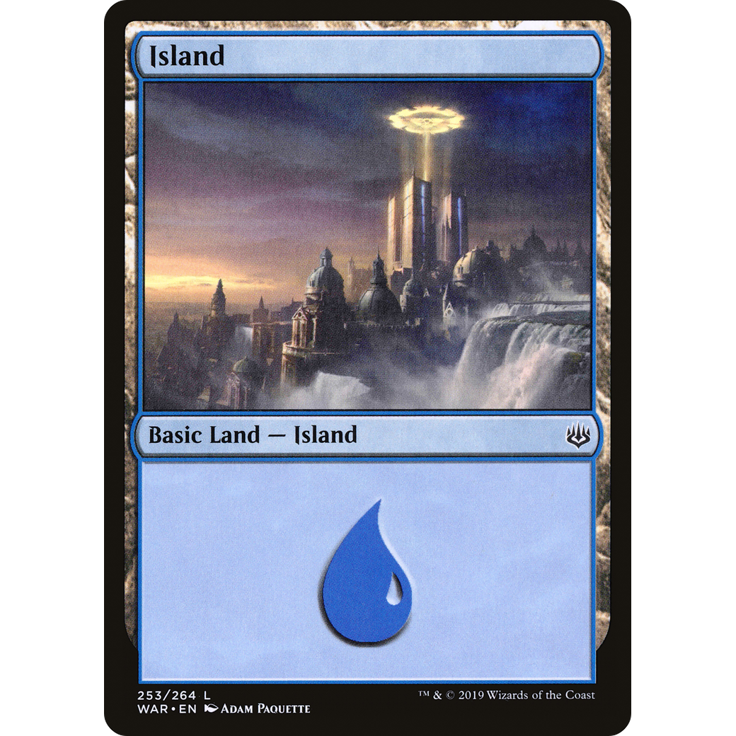 Island (253) (WAR-253) - War of the Spark Foil