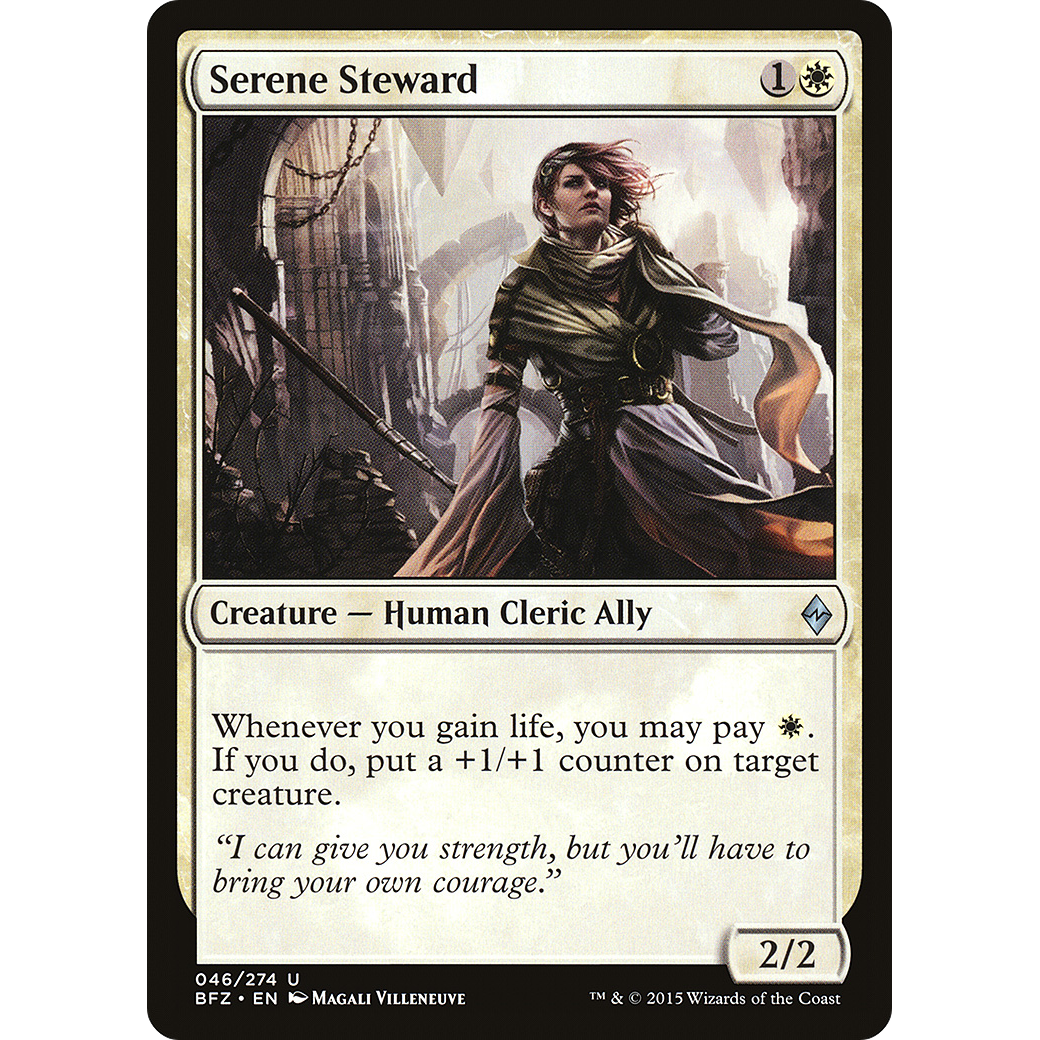 Serene Steward (BFZ-046) - Battle for Zendikar