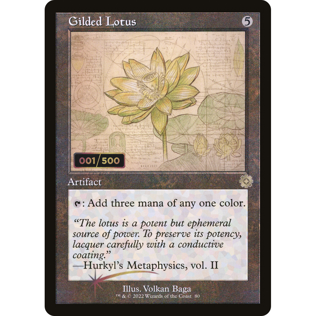 Gilded Lotus (Schematic) (Serial Numbered) (BRR-080) - The Brothers' War Retro Artifacts Foil