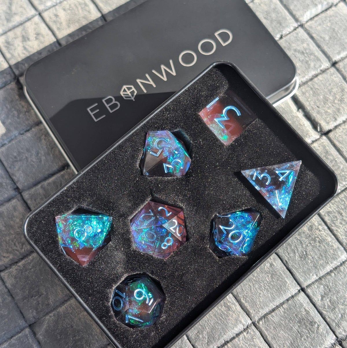 Opalflare 7-Piece Polyhedral Dice Set
