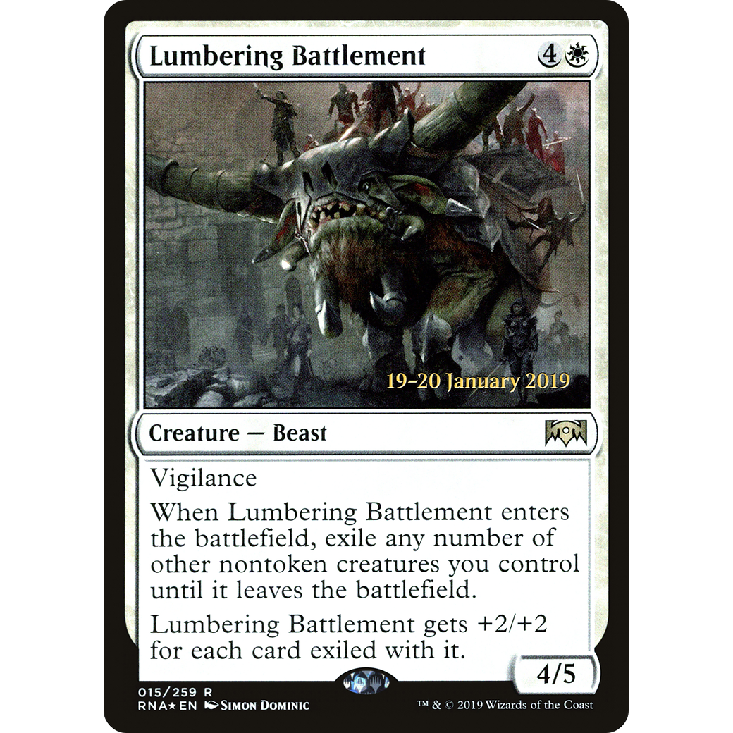 Lumbering Battlement (PRE-015) - Ravnica Allegiance Promos Foil