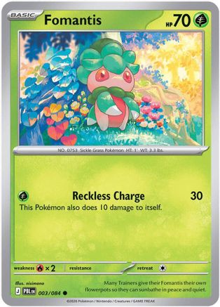 Fomantis - 003/084 3 - ME05 Pitch Black Reverse Holofoil
