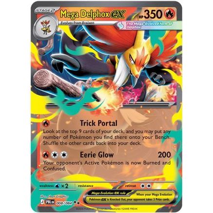 Mega Delphox ex 8 - ME05 Pitch Black Holofoil