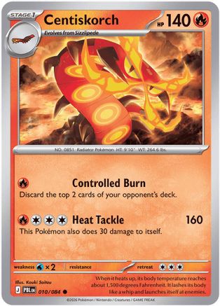 Centiskorch 10 - ME05 Pitch Black Reverse Holofoil