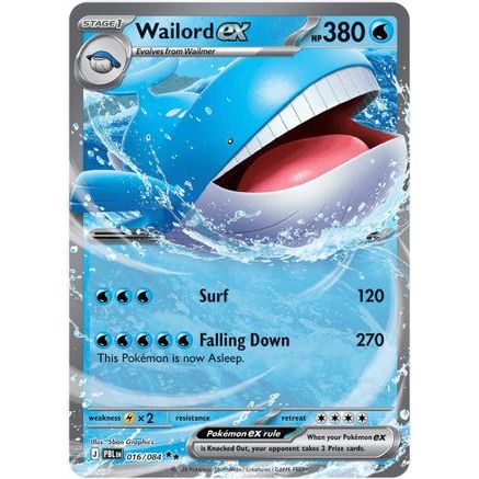 Wailord ex - 016/084 16 - ME05 Pitch Black Holofoil