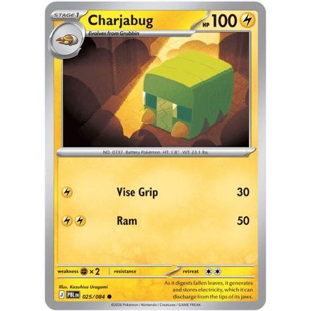 Charjabug 25 - ME05 Pitch Black Reverse Holofoil