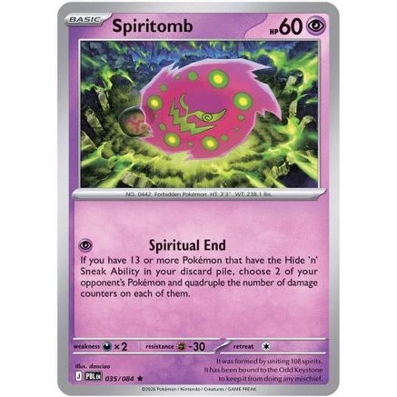 Spiritomb 35 - ME05 Pitch Black Reverse Holofoil