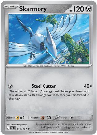Skarmory 60 - ME05 Pitch Black Reverse Holofoil