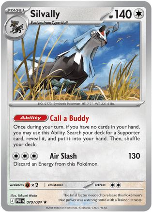 Silvally - 070/084 70 - ME05 Pitch Black Reverse Holofoil