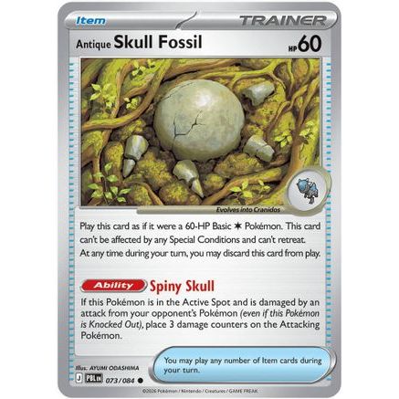 Antique Skull Fossil 73 - ME05 Pitch Black Reverse Holofoil