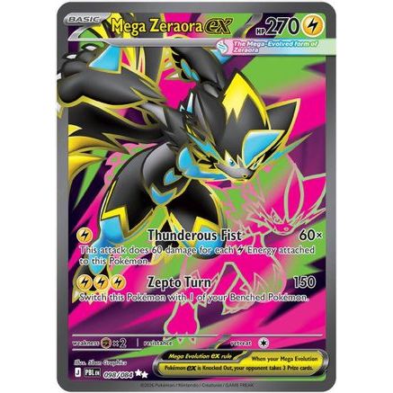 Mega Zeraora ex - 098/084 98 - ME05 Pitch Black Holofoil
