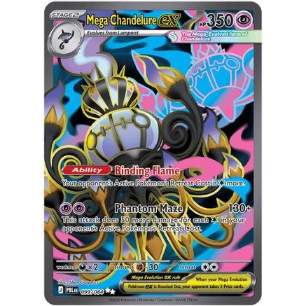 Mega Chandelure ex - 099/084 99 - ME05 Pitch Black Holofoil