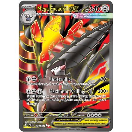 Mega Excadrill ex - 103/084 103 - ME05 Pitch Black Holofoil