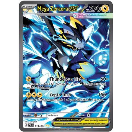 Mega Zeraora ex - 114/084 114 - ME05 Pitch Black Holofoil