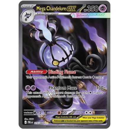 Mega Chandelure ex - 115/084 115 - ME05 Pitch Black Holofoil