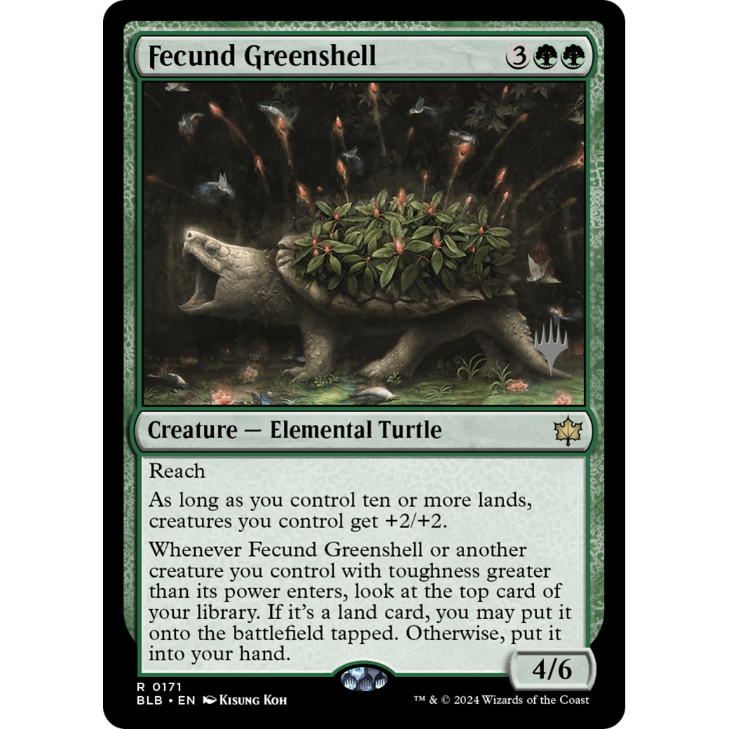 Fecund Greenshell (PPBLB-171P) - Bloomburrow Promos