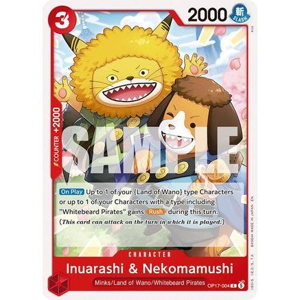 Inuarashi & Nekomamushi (OP17-004) - The World's Strongest Warriors