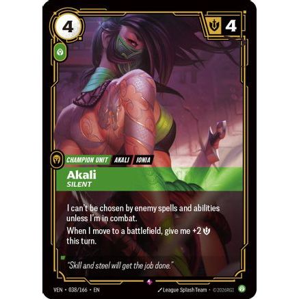 Akali - Silent (038/166) - Vendetta Foil