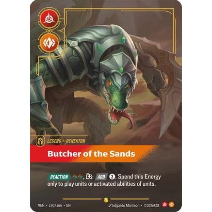 Renekton - Butcher of the Sands (Overnumbered) (190/166) - Vendetta Foil