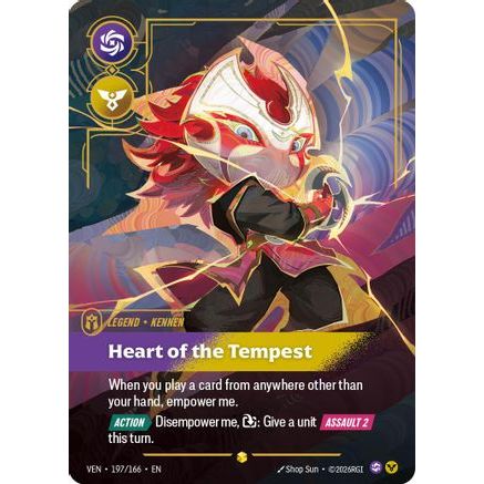 Kennen - Heart of the Tempest (Overnumbered) (197/166) - Vendetta Foil