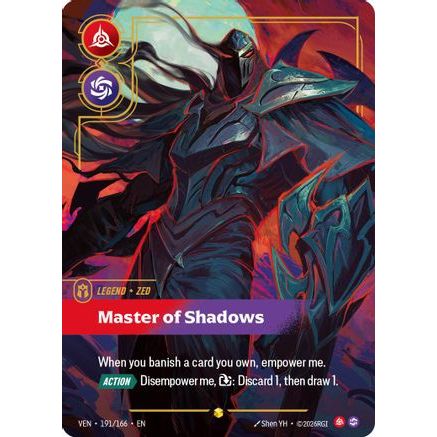 Zed - Master of Shadows (Overnumbered) (191/166) - Vendetta Foil