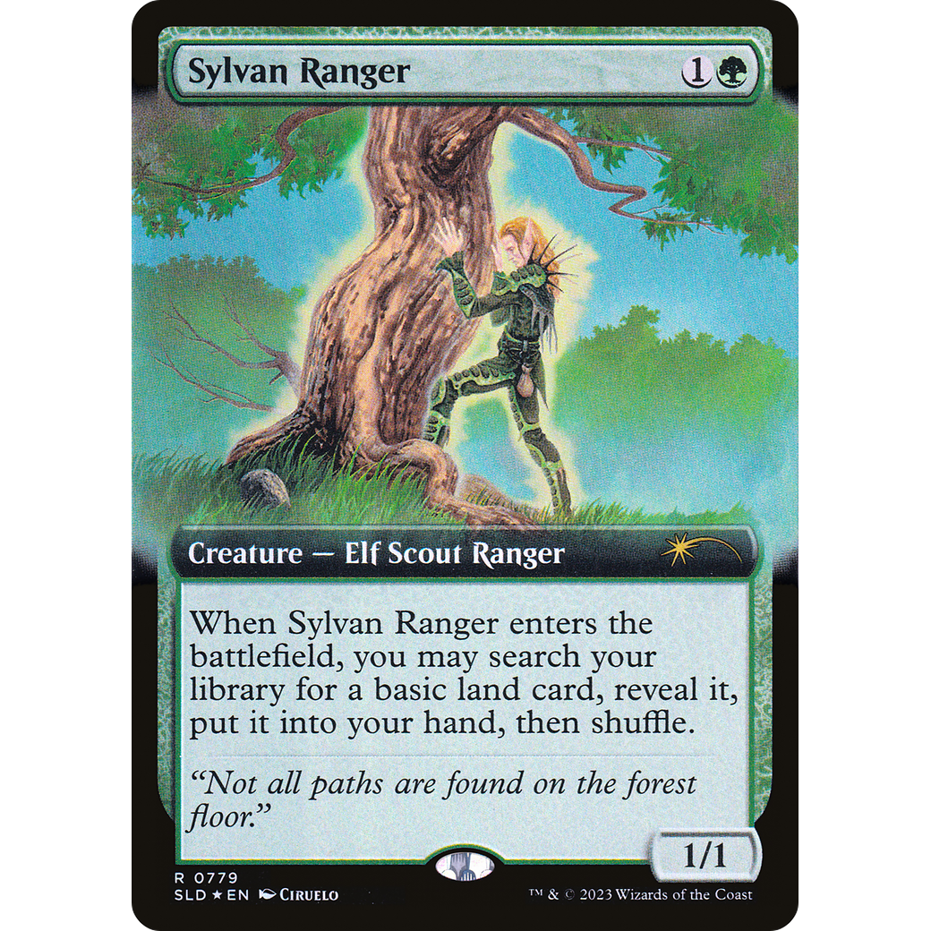 Sylvan Ranger (Extended Art) (SLD-779) - Secret Lair Drop: (Extended Art) Foil