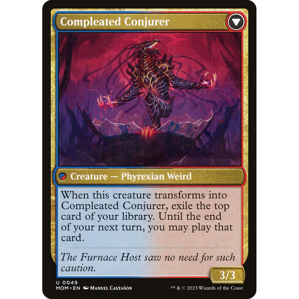 Captive Weird // Compleated Conjurer (MOM-049) - March of the Machine Foil