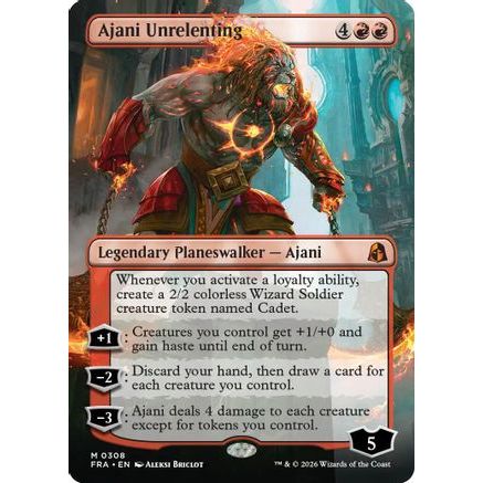 Ajani Unrelenting (Borderless) (FRA-308) - Reality Fracture