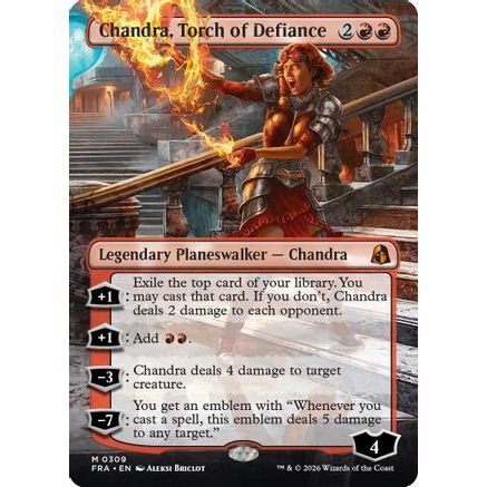Chandra, Torch of Defiance (Borderless) (FRA-309) - Reality Fracture Foil