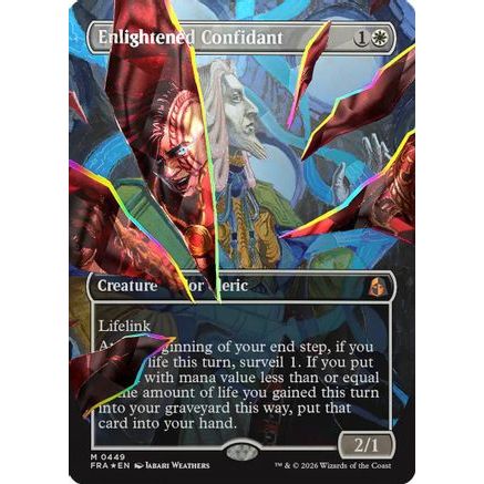 Enlightened Confidant (Borderless) (Facet Foil) (FRA-449) - Reality Fracture Foil