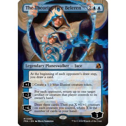 The Theorist, Jace Beleren (Borderless) (0363) (FRA-363) - Reality Fracture Foil