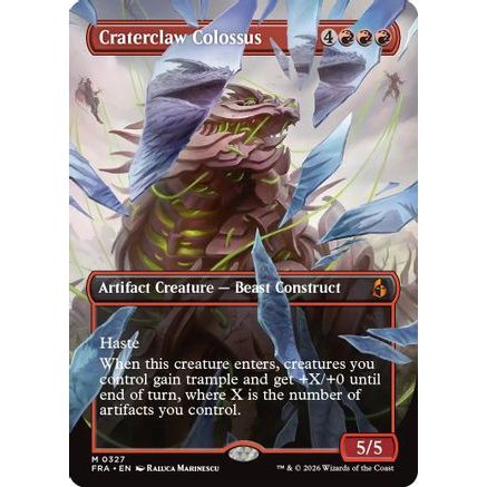 Craterclaw Colossus (Borderless) (0327) (FRA-327) - Reality Fracture Foil