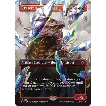 Craterclaw Colossus (Borderless) (Facet Foil) (FRA-455) - Reality Fracture Foil