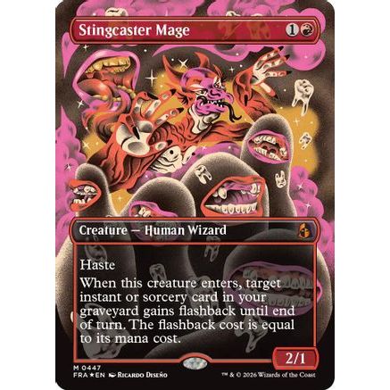Stingcaster Mage (Borderless) (0447) (FRA-447) - Reality Fracture Foil