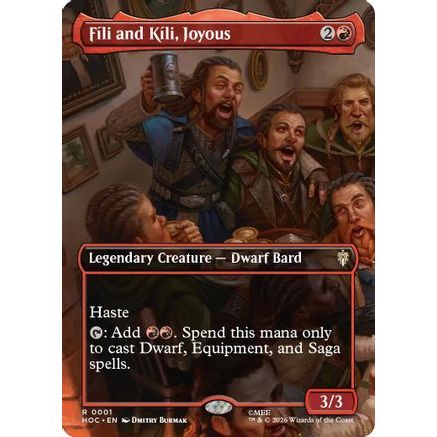 Fili and Kili, Joyous (Borderless) (HOC-001) - The Hobbit: Eternal-Legal Foil