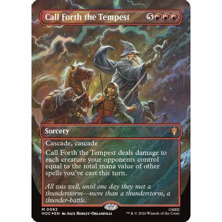 Call Forth the Tempest (Borderless) (Surge Foil) (HOC-062) - The Hobbit: Eternal-Legal Foil