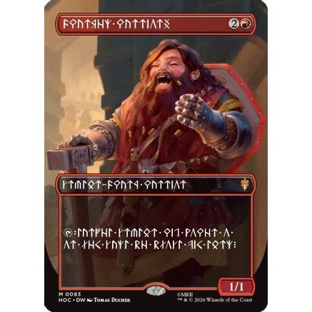 Dwarven Warriors (Borderless) (Dwarvish) (HOC-093) - The Hobbit: Eternal-Legal Foil