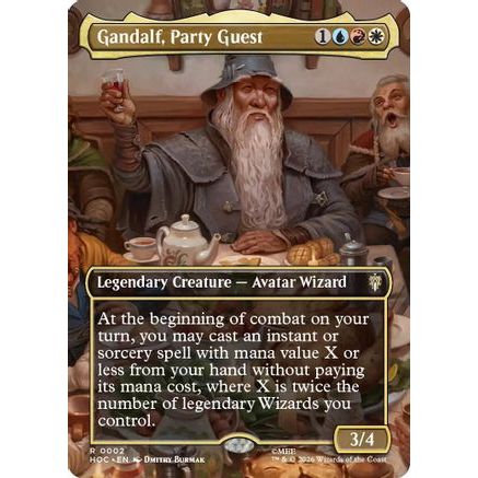 Gandalf, Party Guest (Borderless) (HOC-002) - The Hobbit: Eternal-Legal Foil