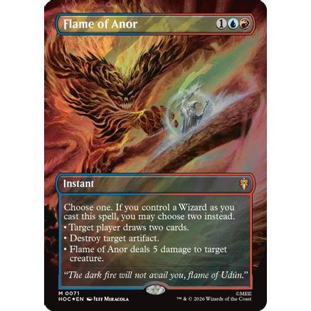 Flame of Anor (Borderless) (Surge Foil) (HOC-071) - The Hobbit: Eternal-Legal Foil