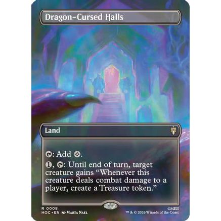 Dragon-Cursed Halls (Borderless) (HOC-008) - The Hobbit: Eternal-Legal Foil