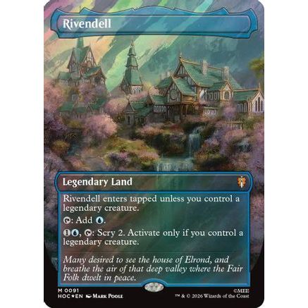 Rivendell (Borderless) (Surge Foil) (HOC-091) - The Hobbit: Eternal-Legal Foil