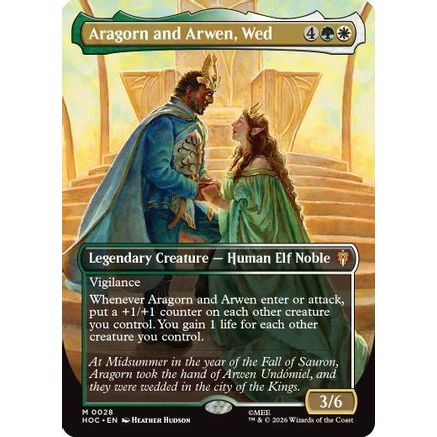Aragorn and Arwen, Wed (Borderless) (HOC-028) - The Hobbit