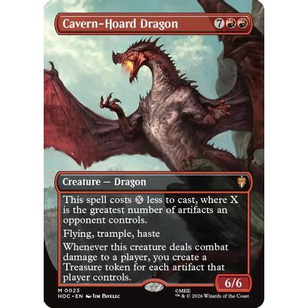 Cavern-Hoard Dragon (Borderless) (HOC-023) - The Hobbit: Eternal-Legal Foil