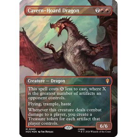 Cavern-Hoard Dragon (Borderless) (Surge Foil) (HOC-063) - The Hobbit: Eternal-Legal Foil