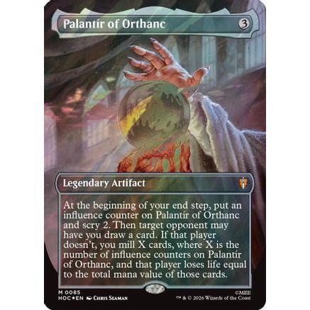Palantir of Orthanc (Borderless) (Surge Foil) (HOC-085) - The Hobbit: Eternal-Legal Foil