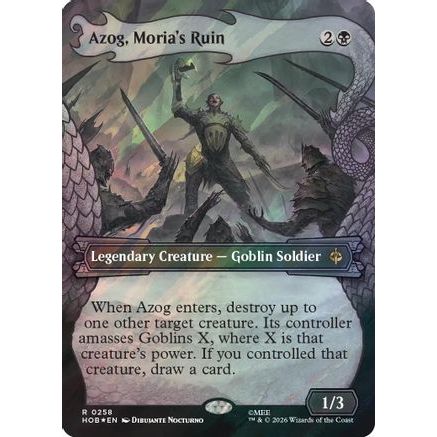 Azog, Moria's Ruin (Showcase) (Surge Foil) (HOB-258) - The Hobbit Foil
