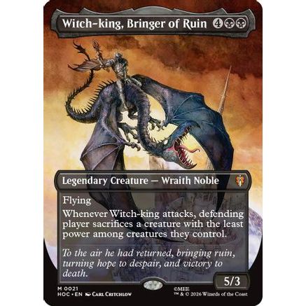 Witch-king, Bringer of Ruin (Borderless) (HOC-021) - The Hobbit Foil