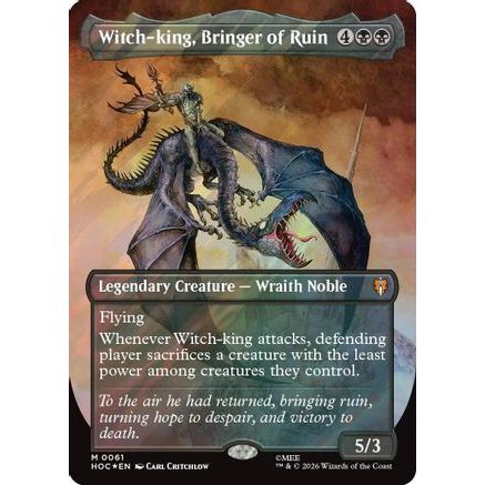 Witch-king, Bringer of Ruin (Borderless) (Surge Foil) (HOC-061) - The Hobbit Foil