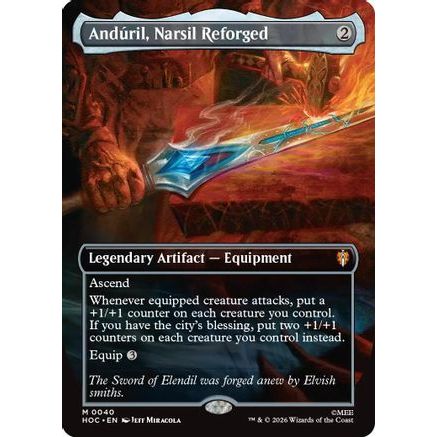 Anduril, Narsil Reforged (Borderless) (HOC-040) - The Hobbit: Eternal-Legal Foil